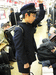 Японский школьник в традиционной форме, т.е. в шортиках (на дворе - декабрь).